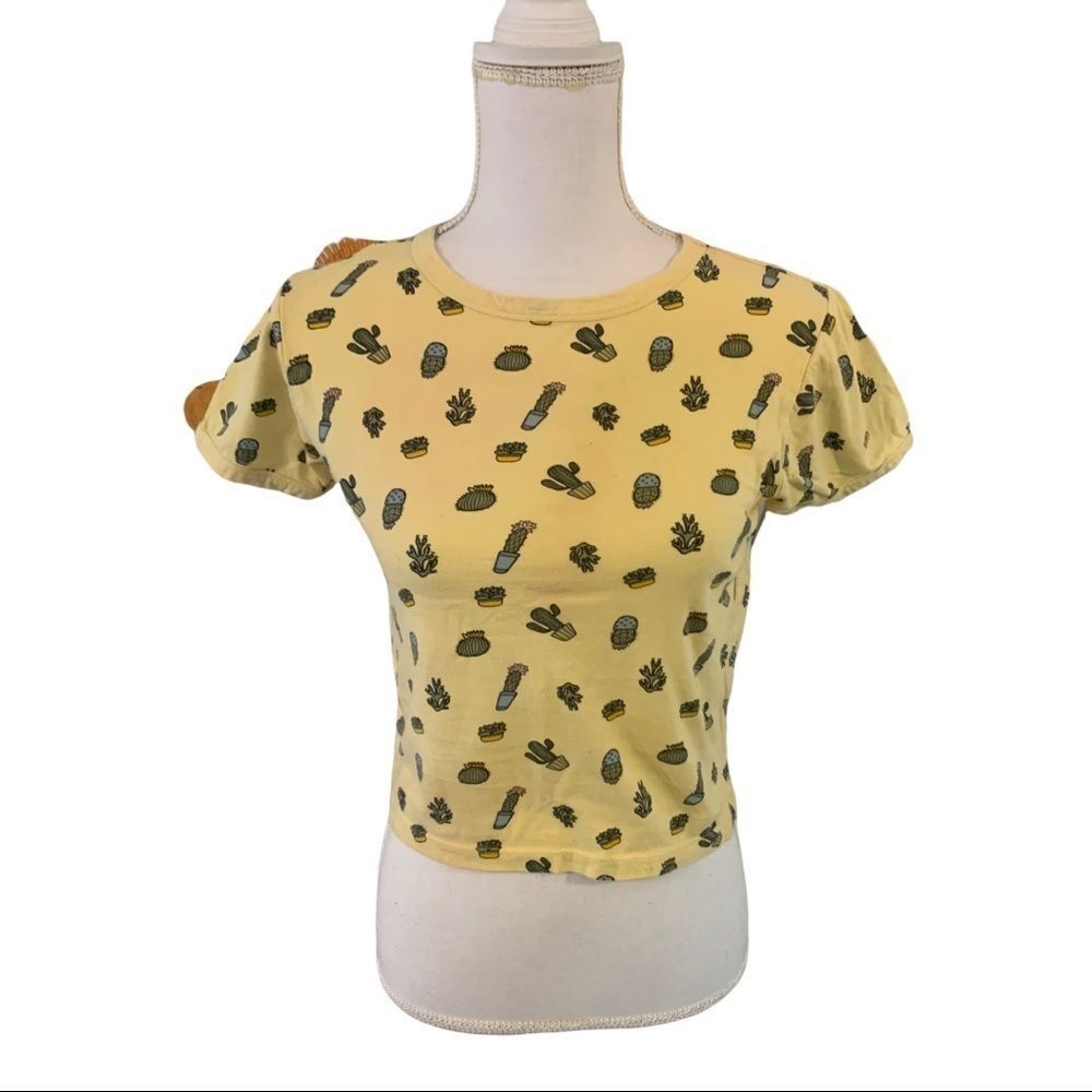 Cacti and Succulent Crop Top